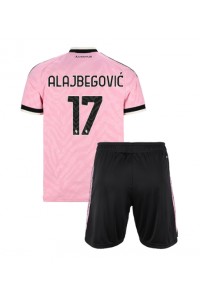 Juventus Kerim Alajbegovic #17 Jalkapallovaatteet Lasten Vieraspeliasu 2026-27 Lyhythihainen (+ Lyhyet housut)